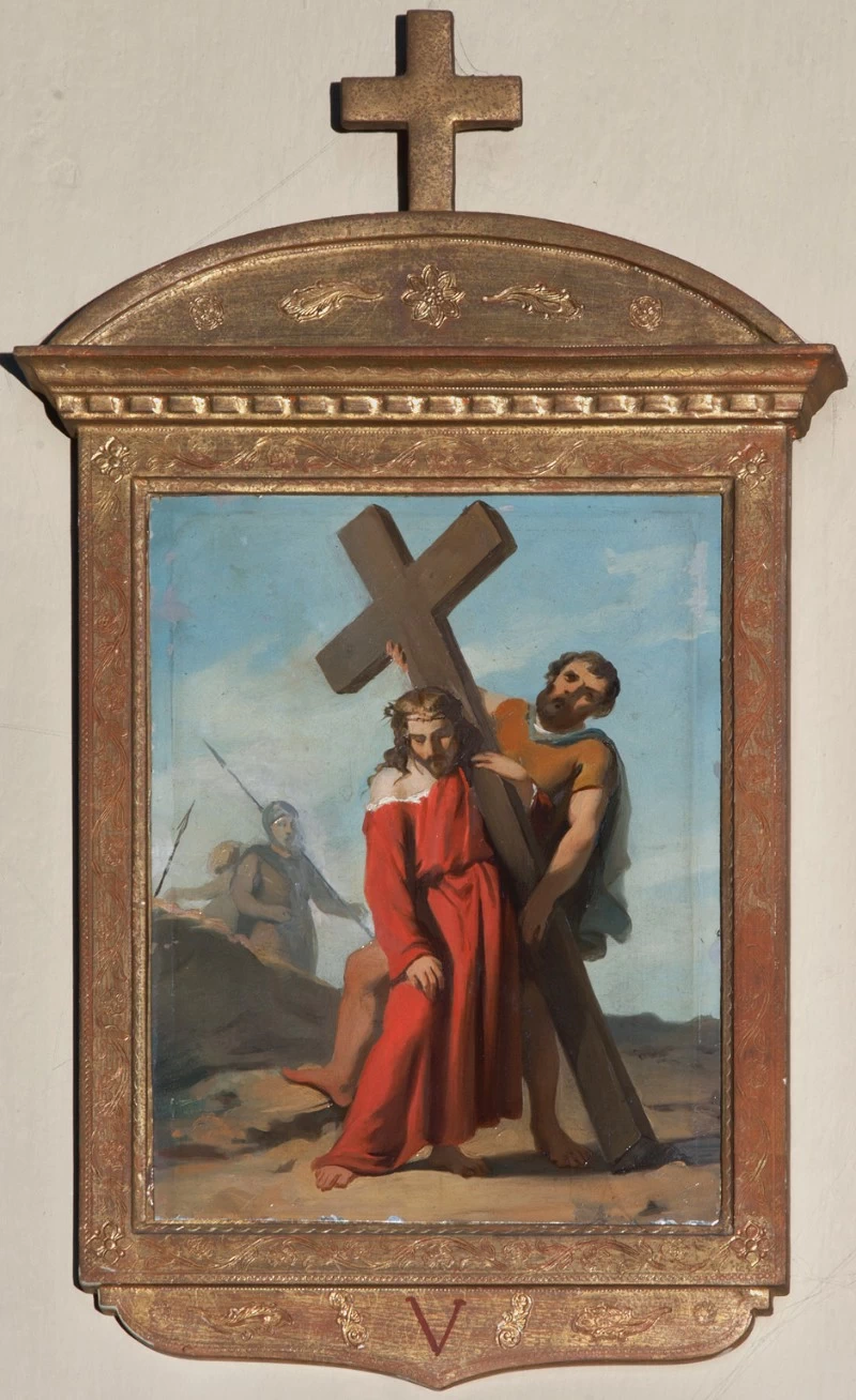 A. - Gesù Cristo aiutato dal cireneo